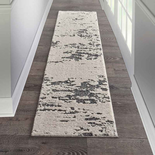 Zermatt Designer Hallway Runner ZER03 in Ivory Blue by Nourison