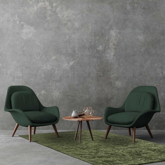 Zehraya Abstract Persian Distressed Rugs in ZE06 Green