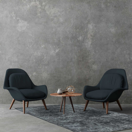 Zehraya Abstract Persian Distressed Rugs in ZE07 Charcoal Grey