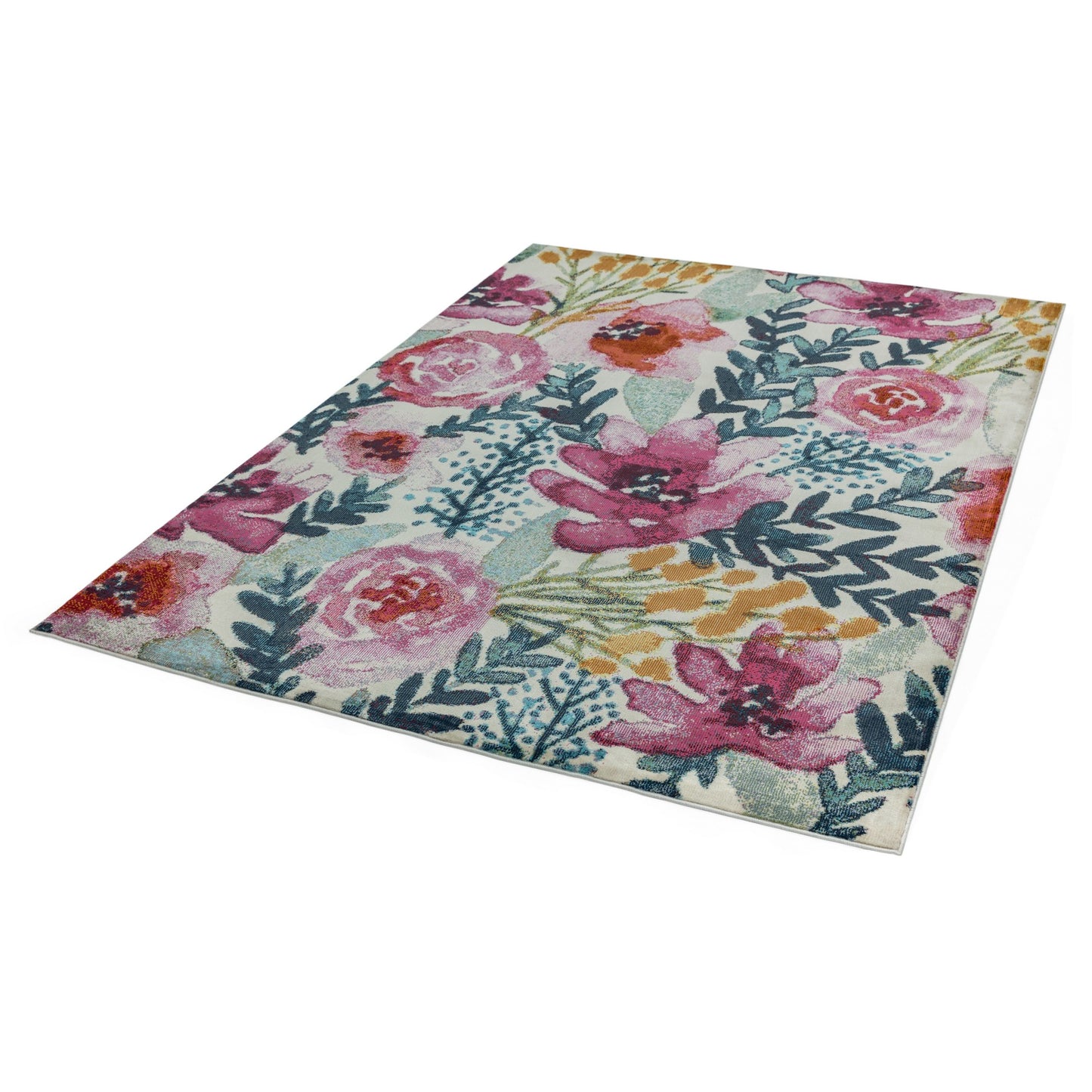 Amelie Meadow Floral Rugs in AM02 Multi