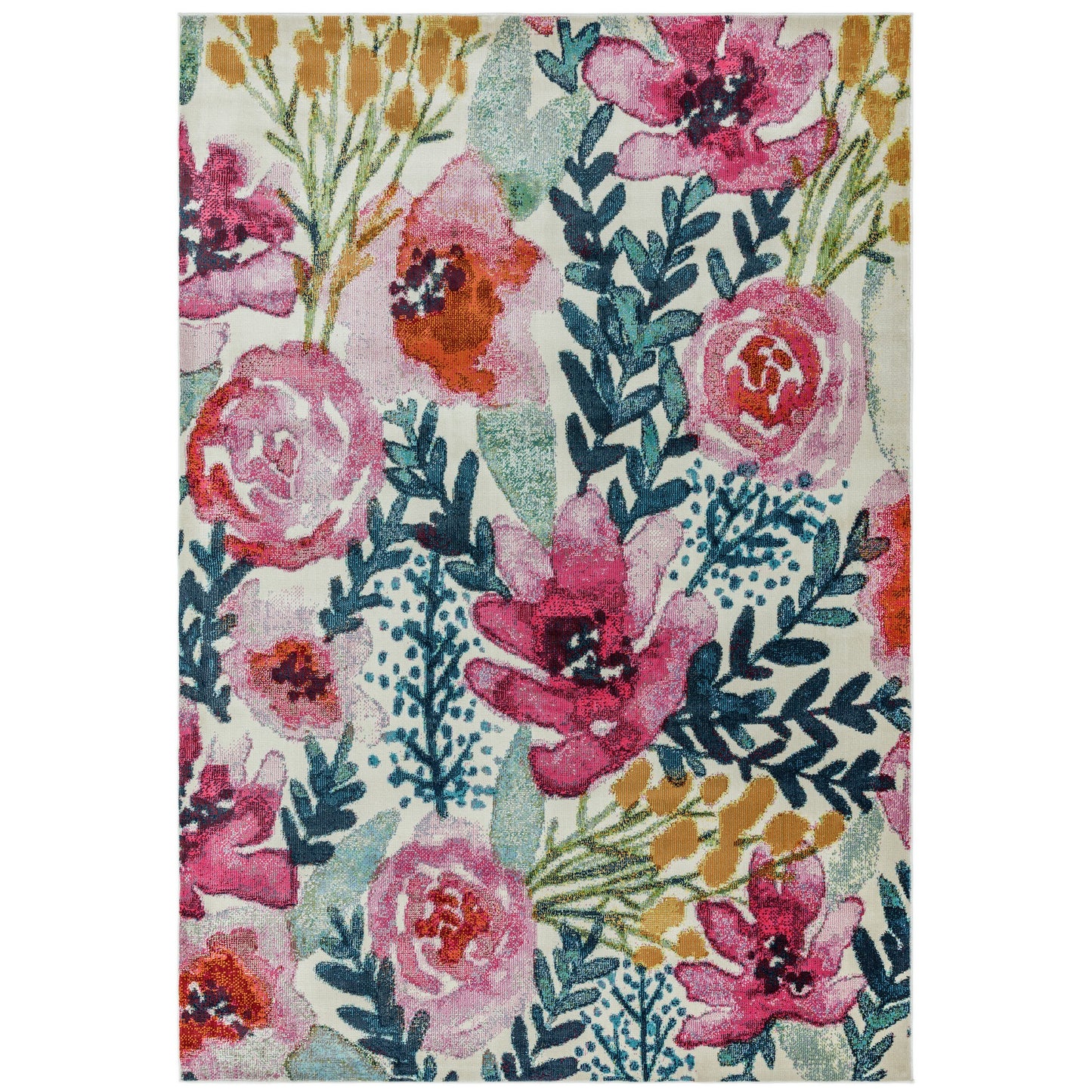 Amelie Meadow Floral Rugs in AM02 Multi