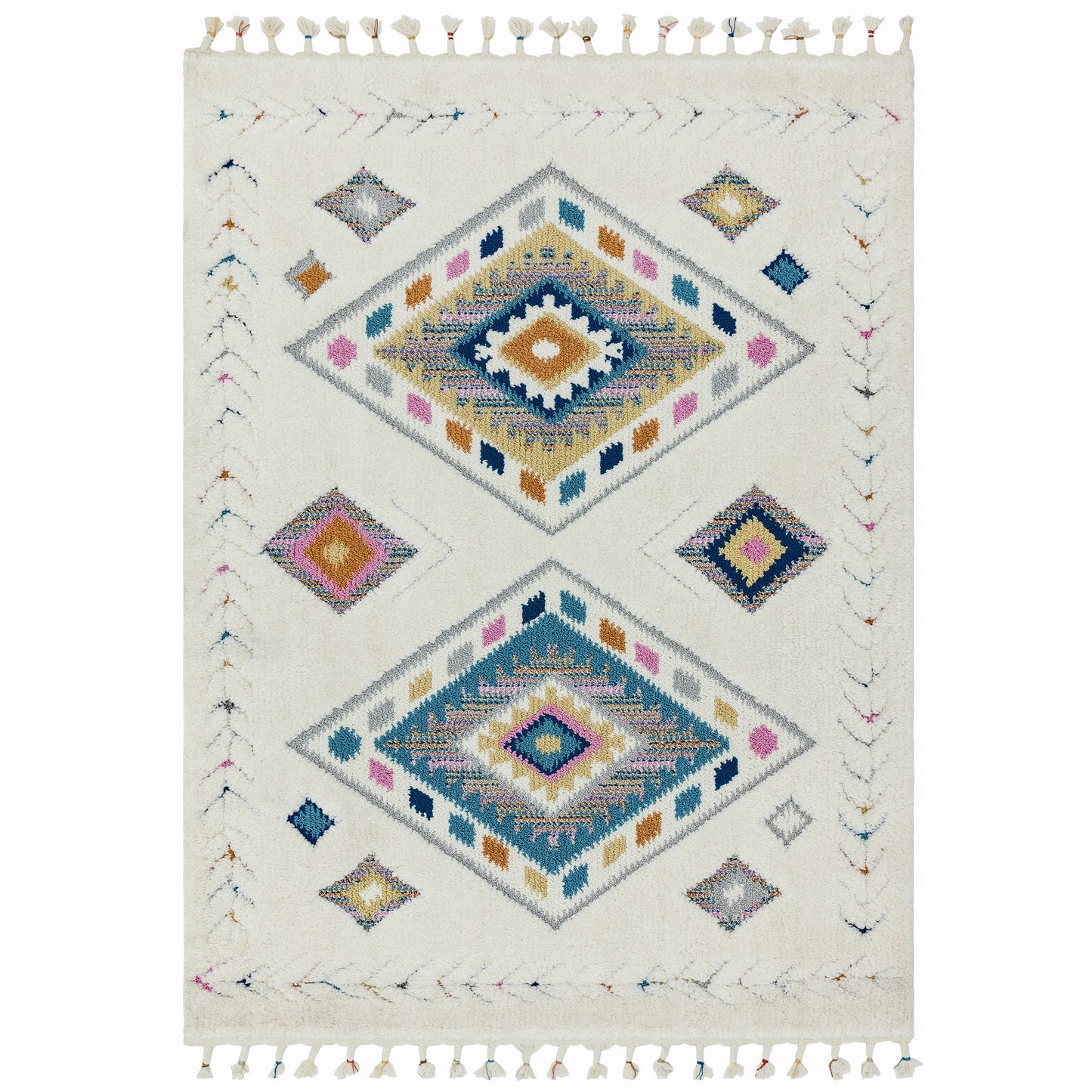 Ariana Rhombus Moroccan Rugs in AR01 Multi