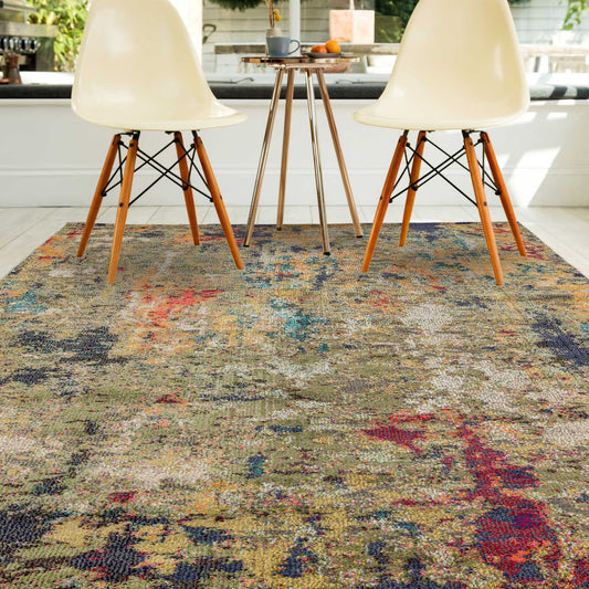 Colores Cloud Gardenia Abstract Rugs in CO01 Multi