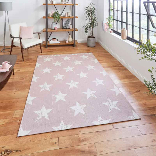 Santa Monica 48648 Indoor Outdoor Star Rug in Rose Cream