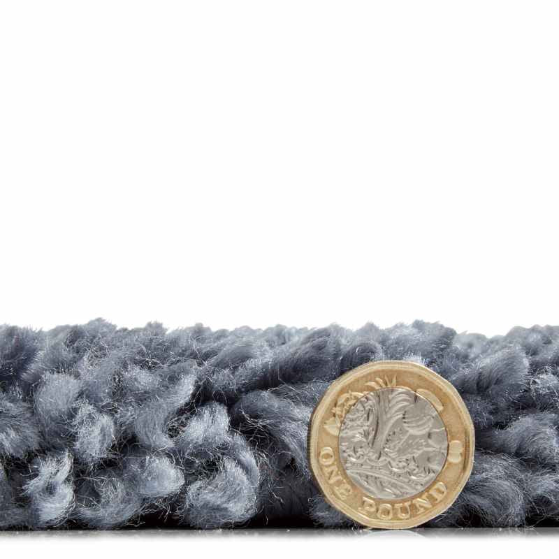 Sierra 9000 Plain Shaggy Rugs in Slate Grey