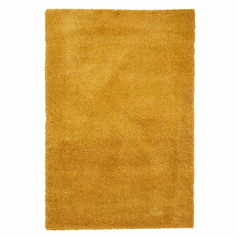 Sierra 9000 Plain Shaggy Rugs in Yellow
