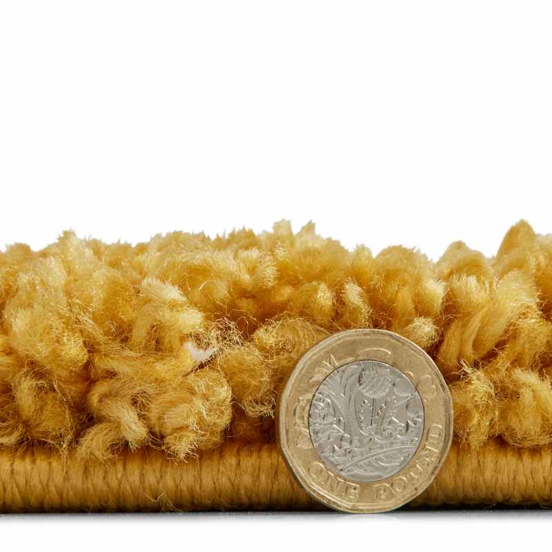 Sierra 9000 Plain Shaggy Rugs in Yellow