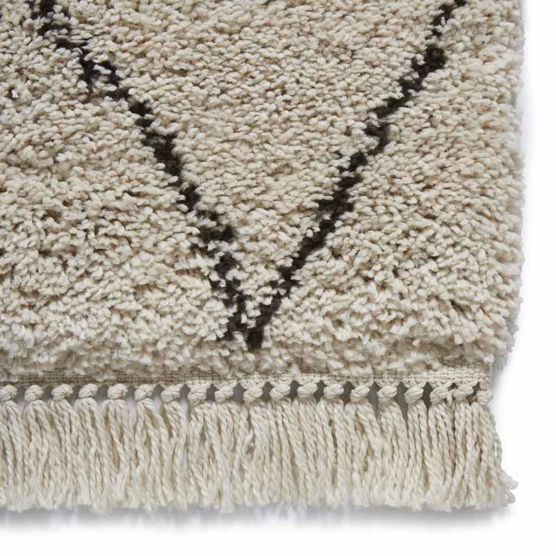 Boho 8280 Scandi Geometric Runner Rugs in Beige