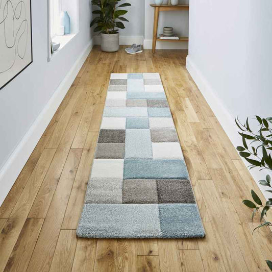 Brooklyn Hallway Runners 646 in Beige and Blue
