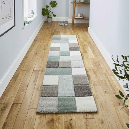 Brooklyn Hallway Runners 646 in Beige and Green