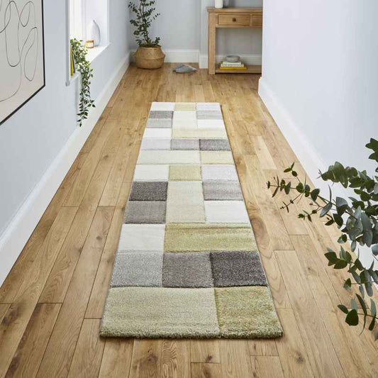 Brooklyn Hallway Runners 646 in Beige and Yellow