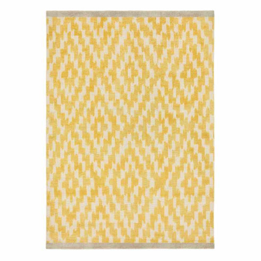 Uteki Diamond Wool Rugs 023606 by Scion in Sunflower Yellow