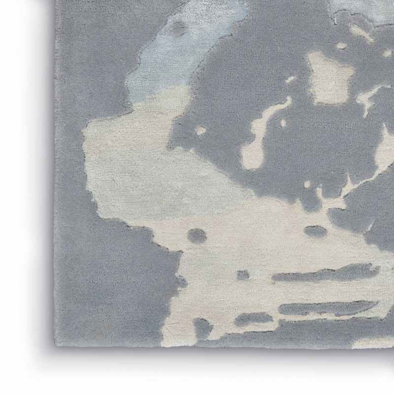 Prismatic PRS19 Abstract Wool Rugs in SFMSL Grey Blue