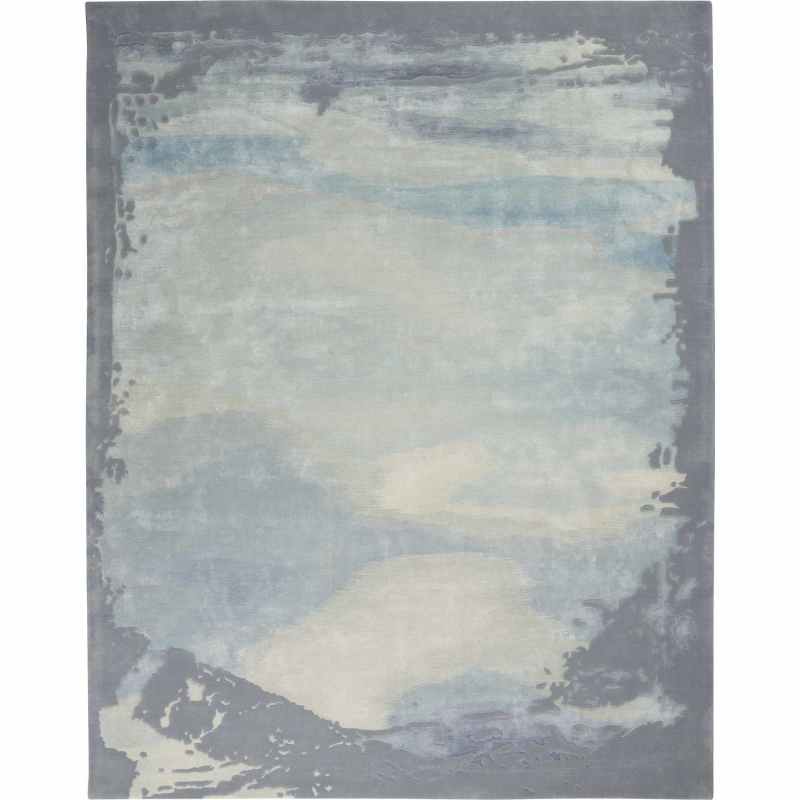 Prismatic PRS19 Abstract Wool Rugs in SFMSL Grey Blue