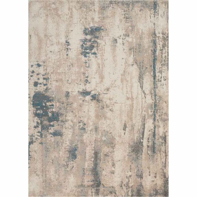 Maxell MAE17 Abstract Rugs by Nourison in Ivory Teal Blue