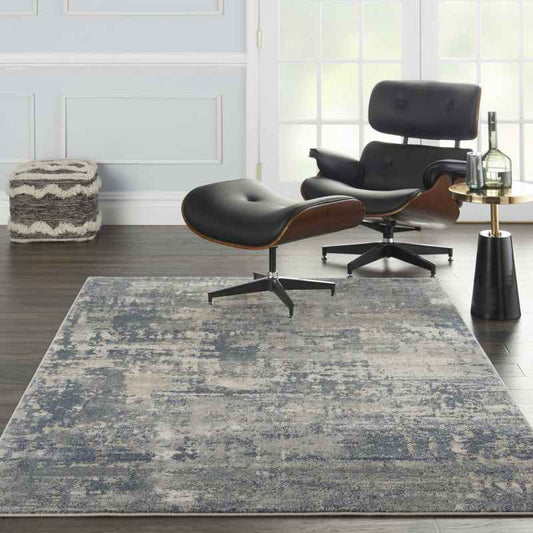Quarry QUA04 Abstract Distressed Rugs in Grey Beige
