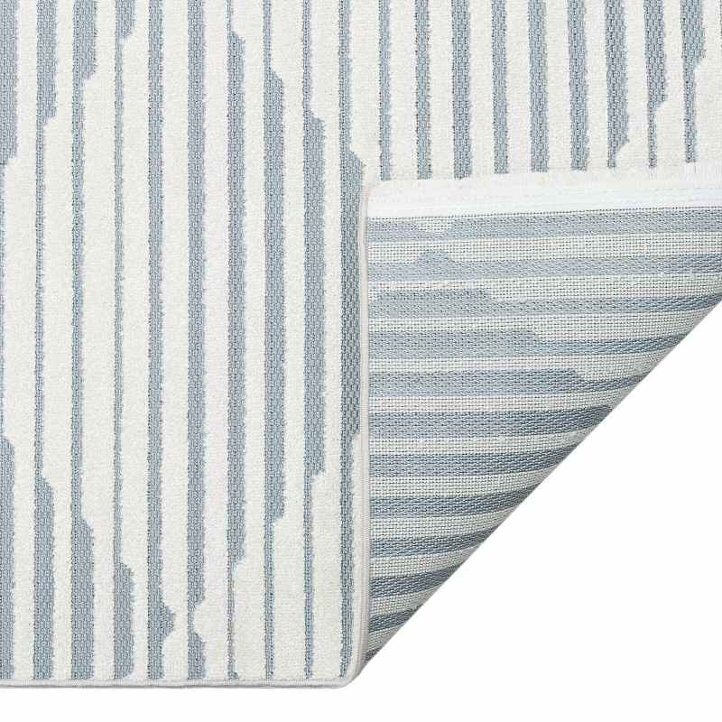 Jazz Jaz08 Indoor Outdoor Geometric Rugs in Blue
