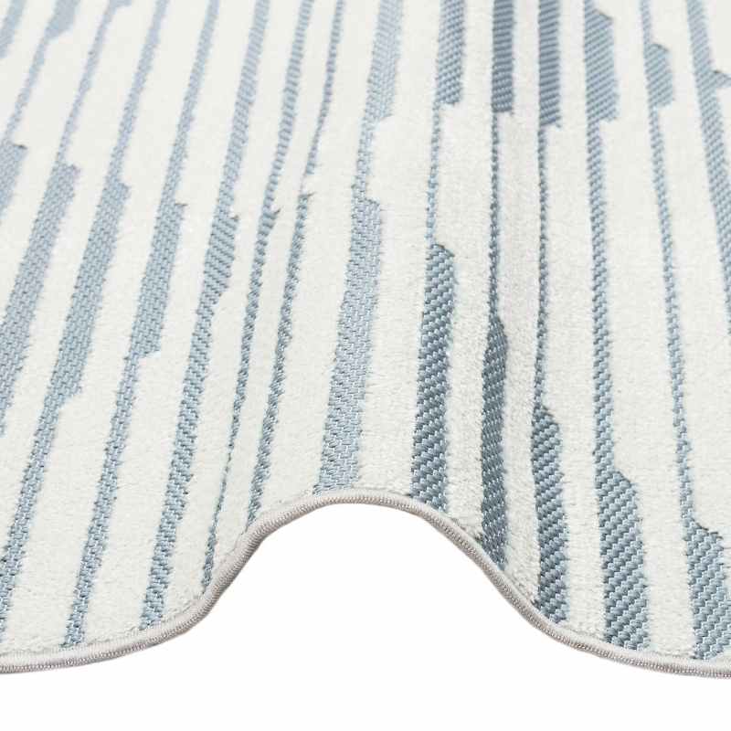 Jazz Jaz08 Indoor Outdoor Geometric Rugs in Blue
