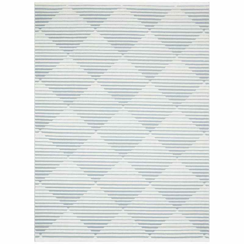 Jazz Jaz08 Indoor Outdoor Geometric Rugs in Blue