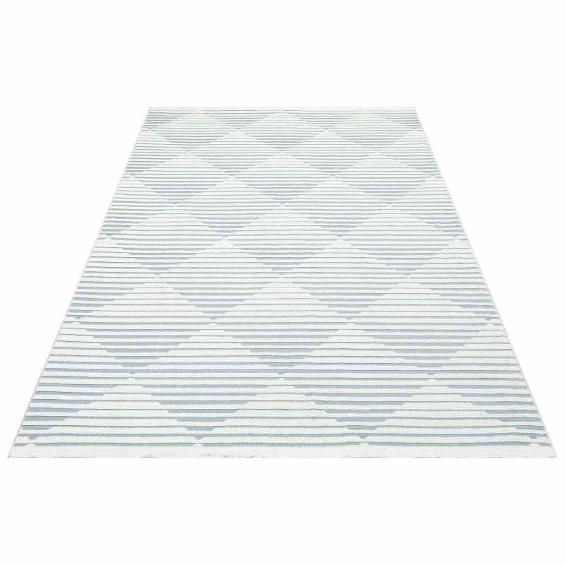 Jazz Jaz08 Indoor Outdoor Geometric Rugs in Blue