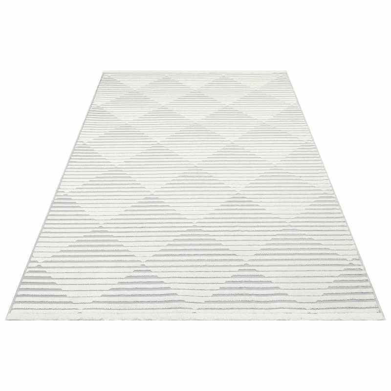 Jazz Jaz09 Indoor Outdoor Geometric Rugs in Grey