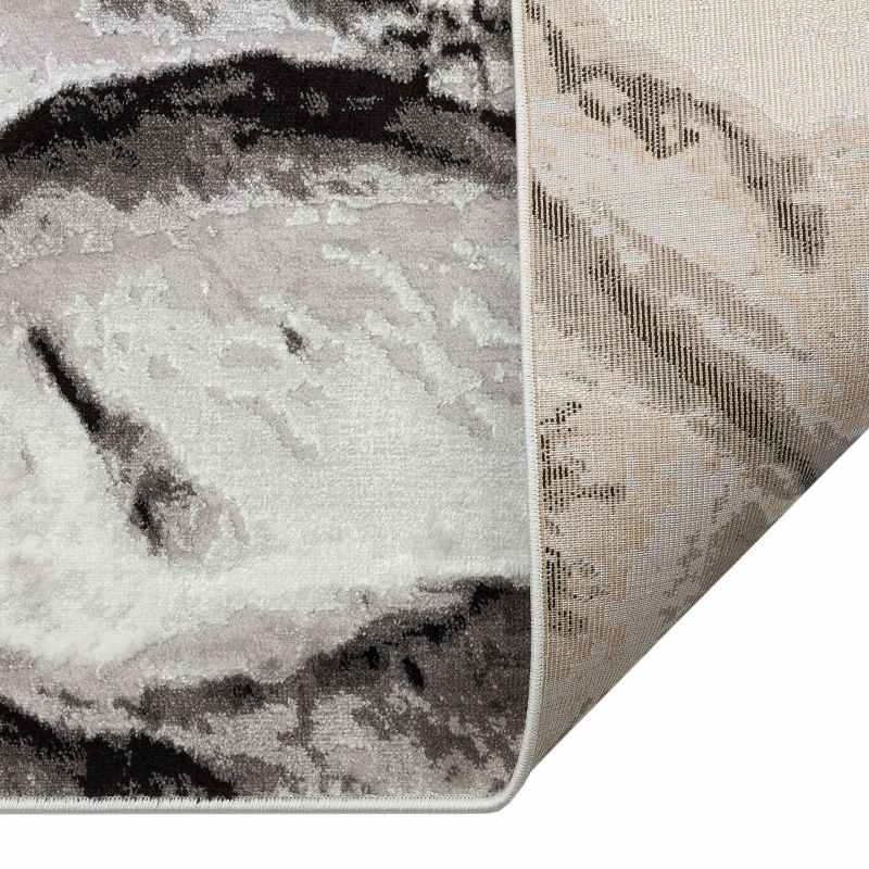 Blaze BLZ04 Abstract Marble Rugs in Silver Grey