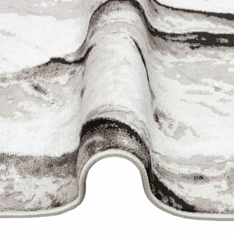 Blaze BLZ04 Abstract Marble Rugs in Silver Grey