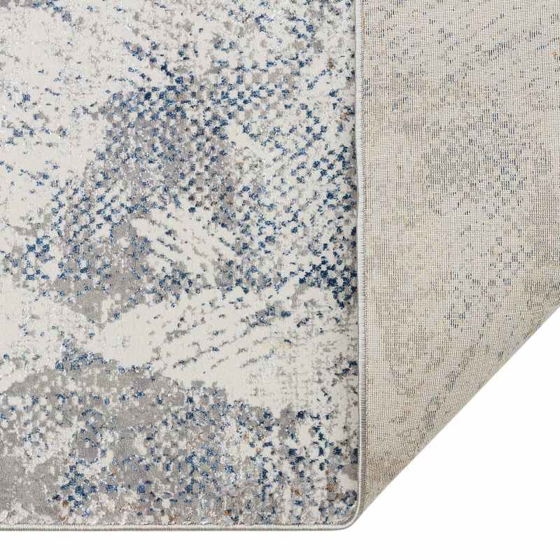 Dalia DAL01 Abstract Rugs in Ivory Blue