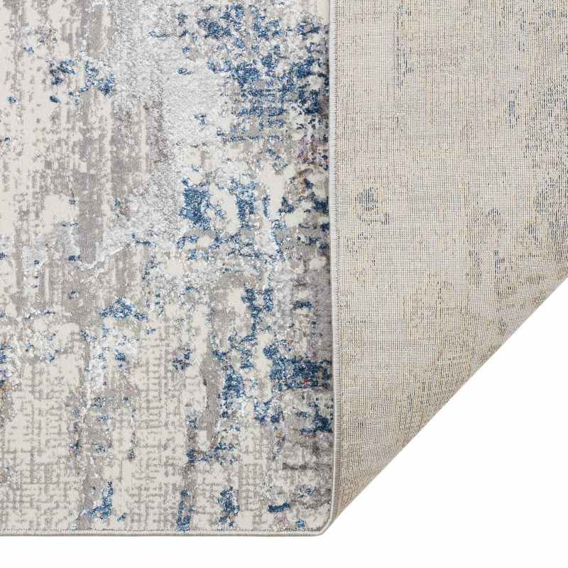 Dalia DAL02 Abstract Rugs in Ivory Blue