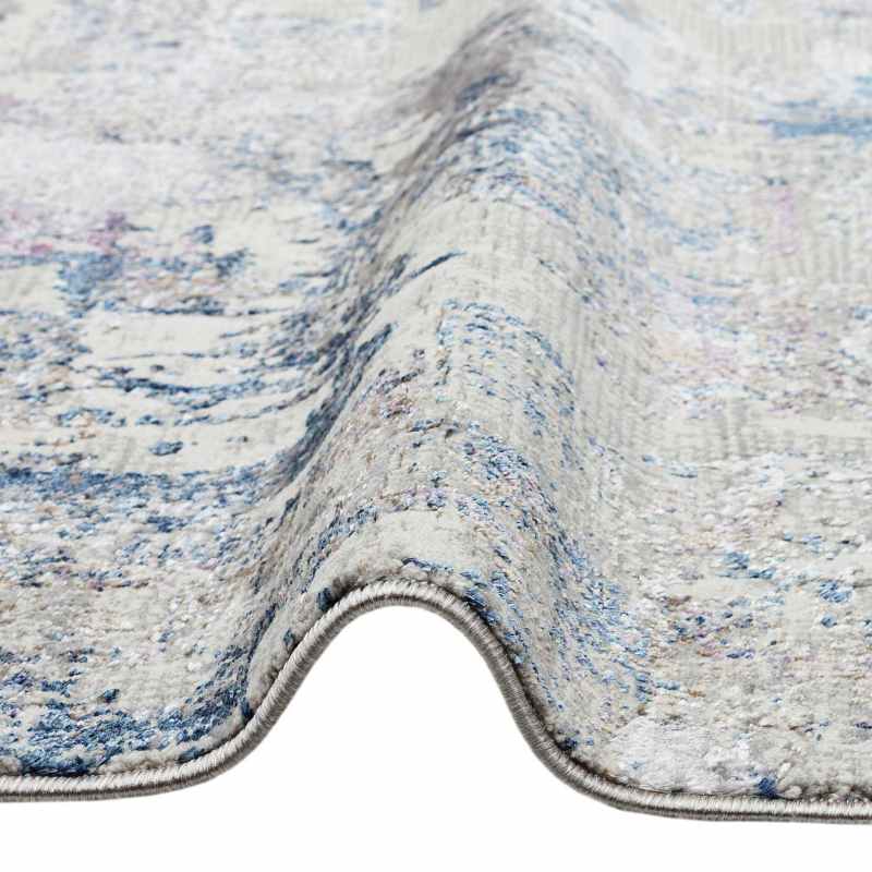 Dalia DAL02 Abstract Rugs in Ivory Blue