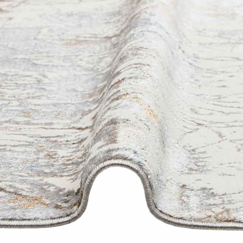 Dalia DAL07 Abstract Rugs in Ivory Silver Grey
