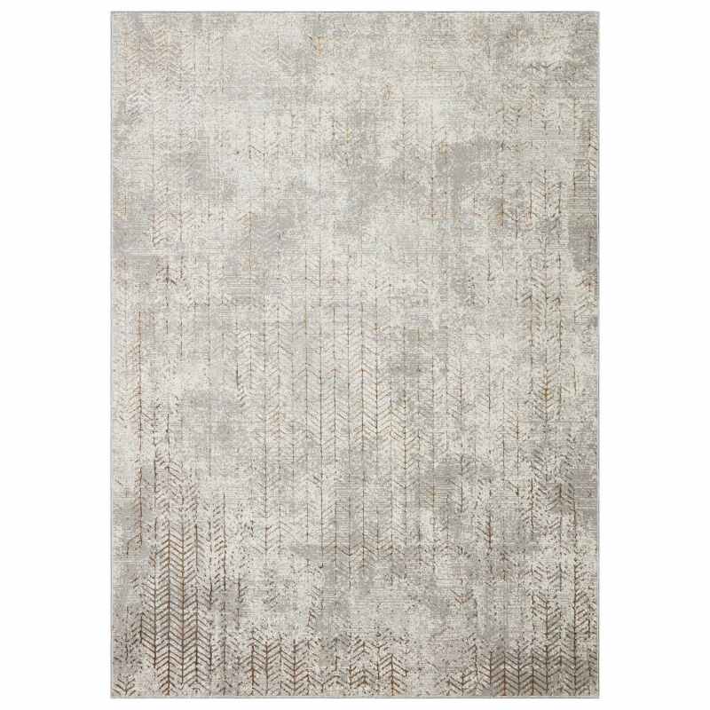Dalia DAL11 Abstract Rugs in Silver Copper