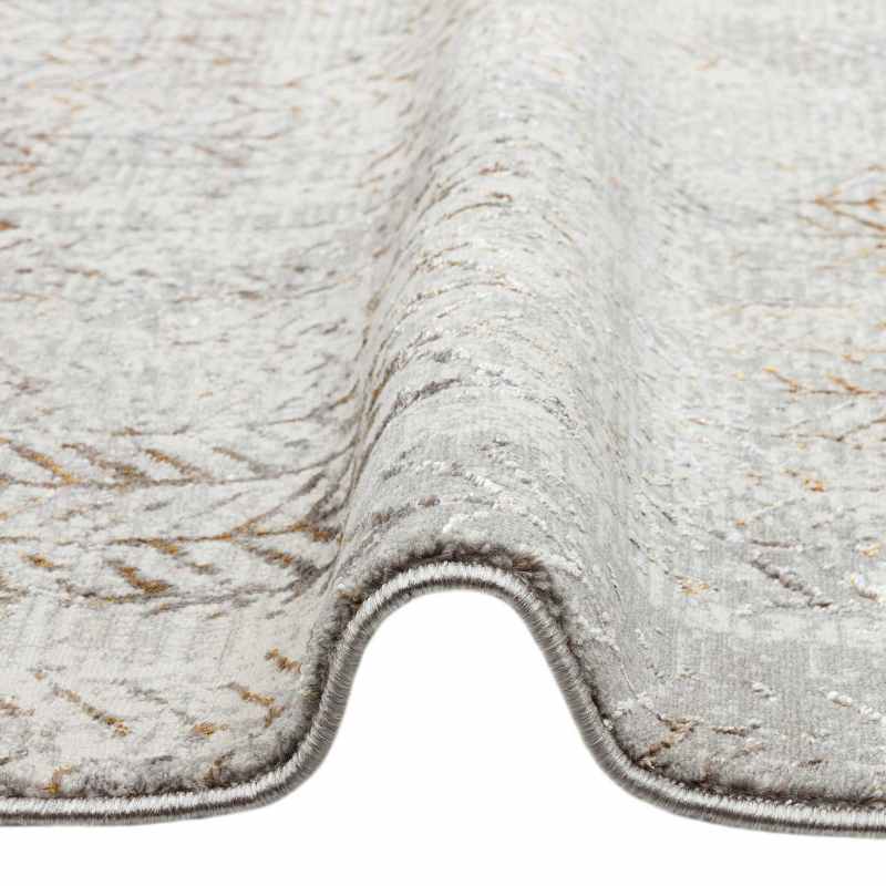Dalia DAL11 Abstract Rugs in Silver Copper