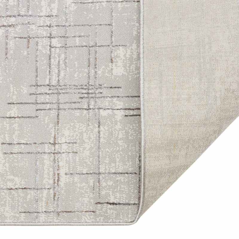 Dalia DAL12 Abstract Rugs in Ivory Grey