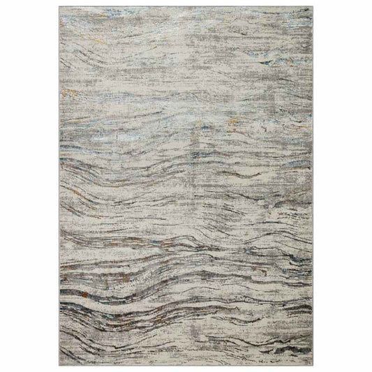 Dalia DAL15 Abstract Rugs in Ivory Multi
