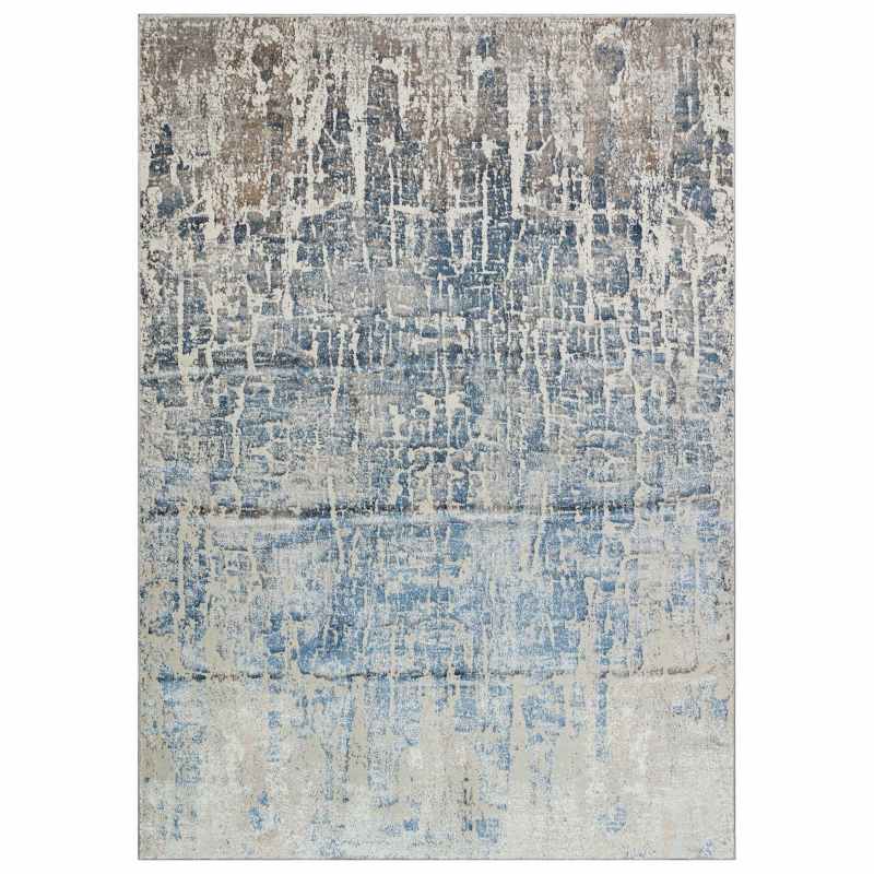 Dalia DAL17 Abstract Rugs in Silver Blue