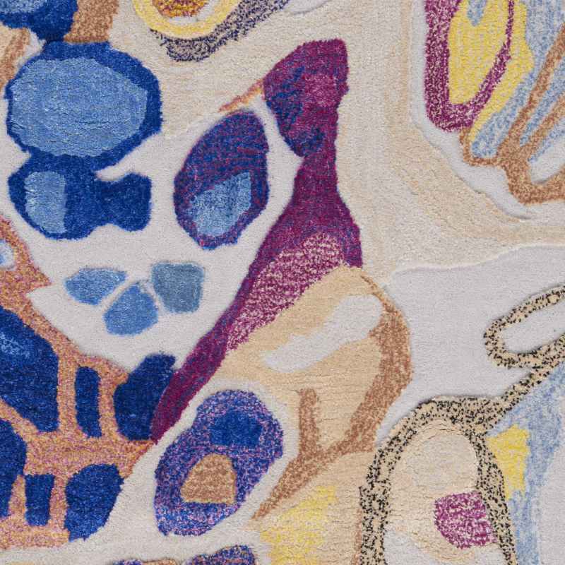 Prismatic PRS20 Abstract Wool Rugs in Grey Purple