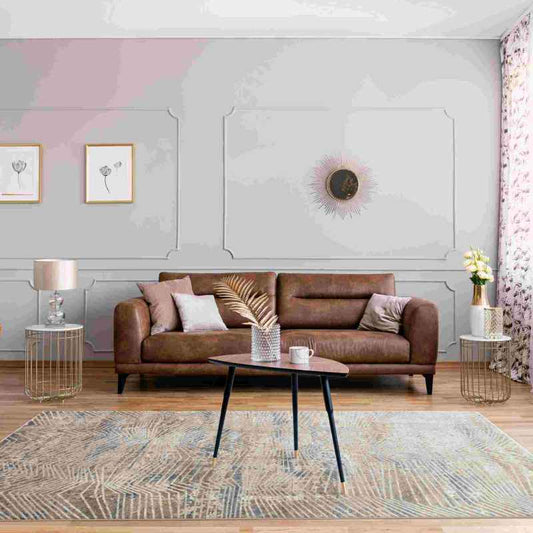 Pollo Abstract Rug By Concept Loom POLL108 in Taupe Grey