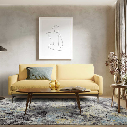 Nova Abstract Rugs NV32 in Blue