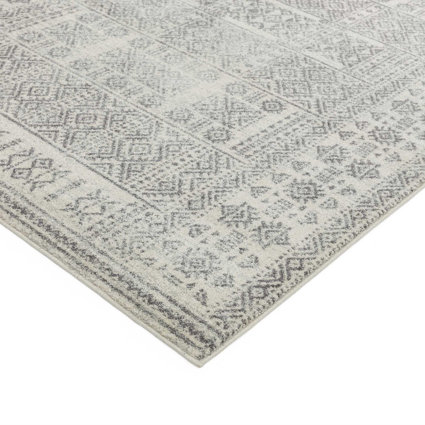 Nova Tribal Boho Rugs NV33 in Grey