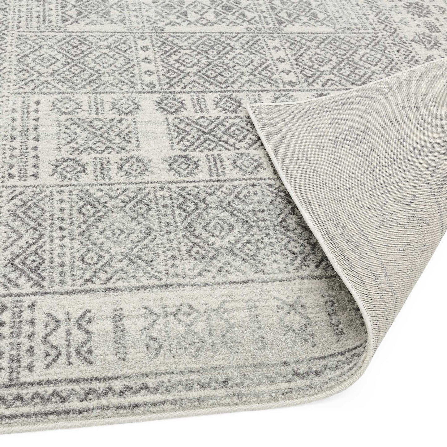 Nova Tribal Boho Rugs NV33 in Grey