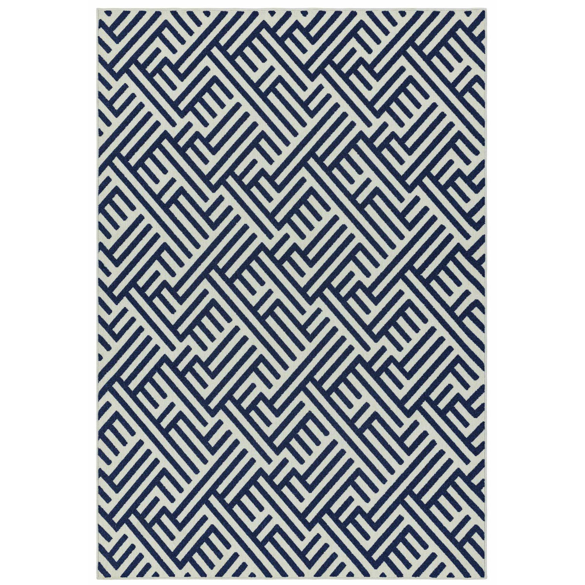 Linear Geometric Rug Antibes Linear Geometric Indoor Outdoor Rugs in AN04 Blue White – The ...