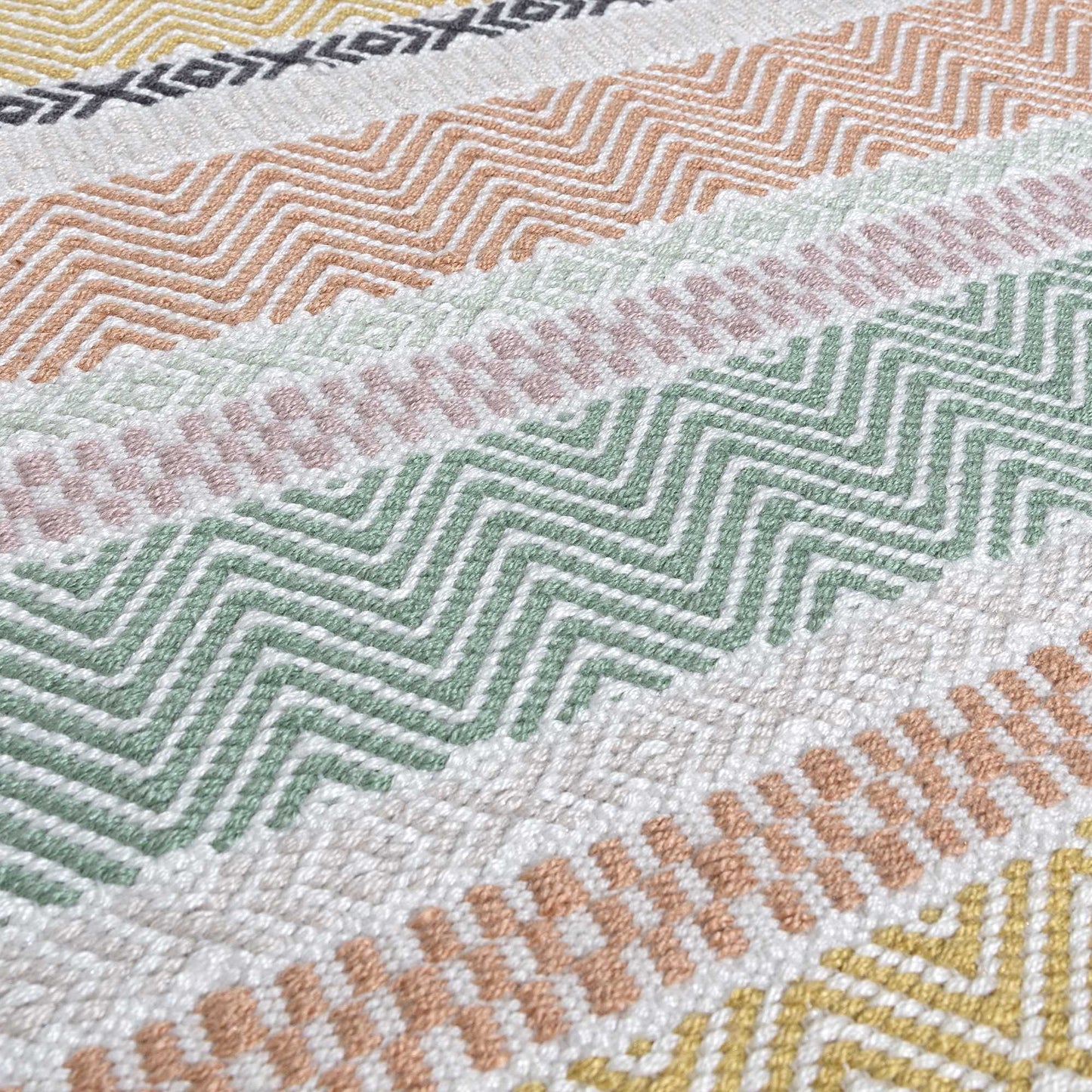 Boardwalk Stripe Indoor Outdoor Rugs in Pastel Multi