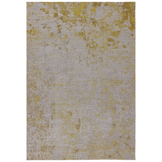 Dara Abstract Indoor Outdoor Rugs in Ochre Yellow