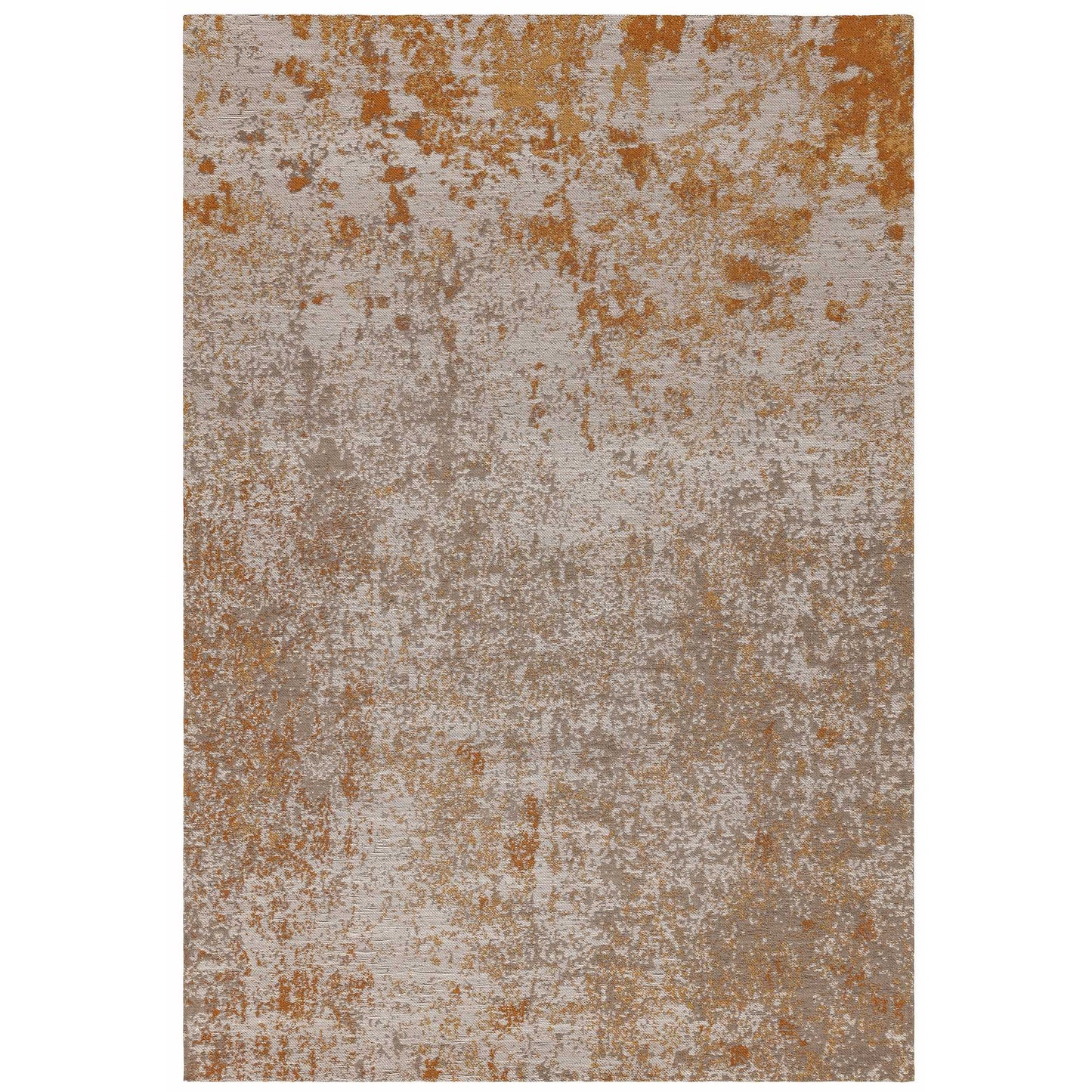 Dara Abstract Indoor Outdoor Rugs in Terracotta Orange