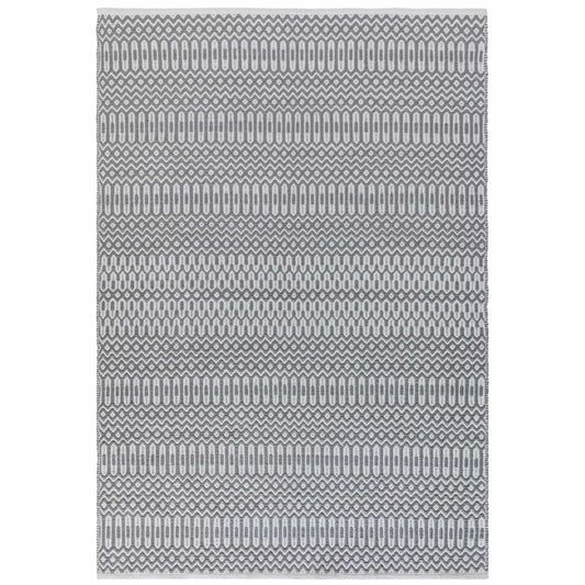 Halsey Geometric Indoor Outdoor Rugs in Grey