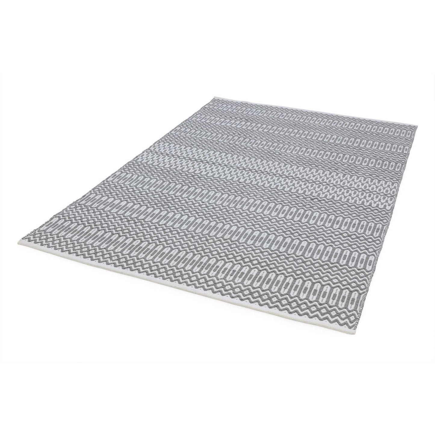 Halsey Geometric Indoor Outdoor Rugs in Grey