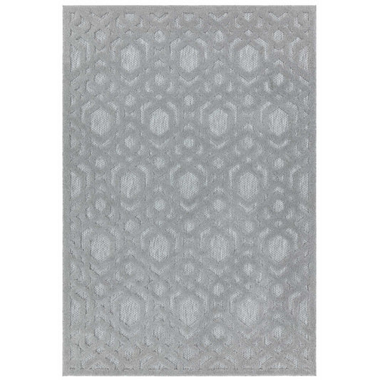Salta Geometric Outdoor Rugs in SA03 Grey