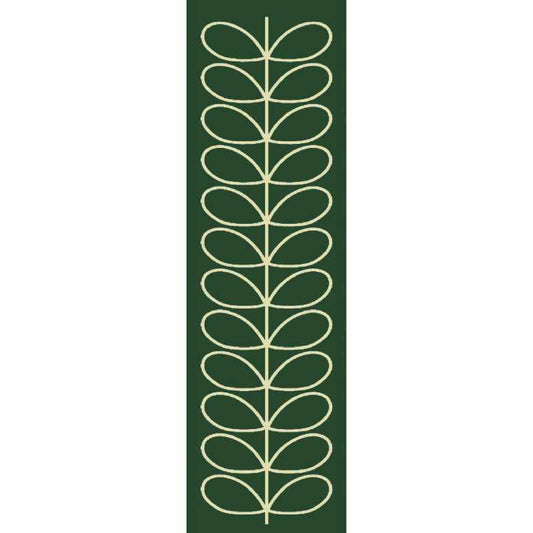 Linear Stem outdoor Runner Rugs 460507 in Jade Green by Orla Kiely