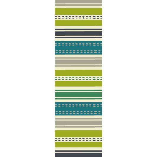 Scion Rivi Kiwi Stripe Indoor Outdoor Runner Rugs 426908 Green